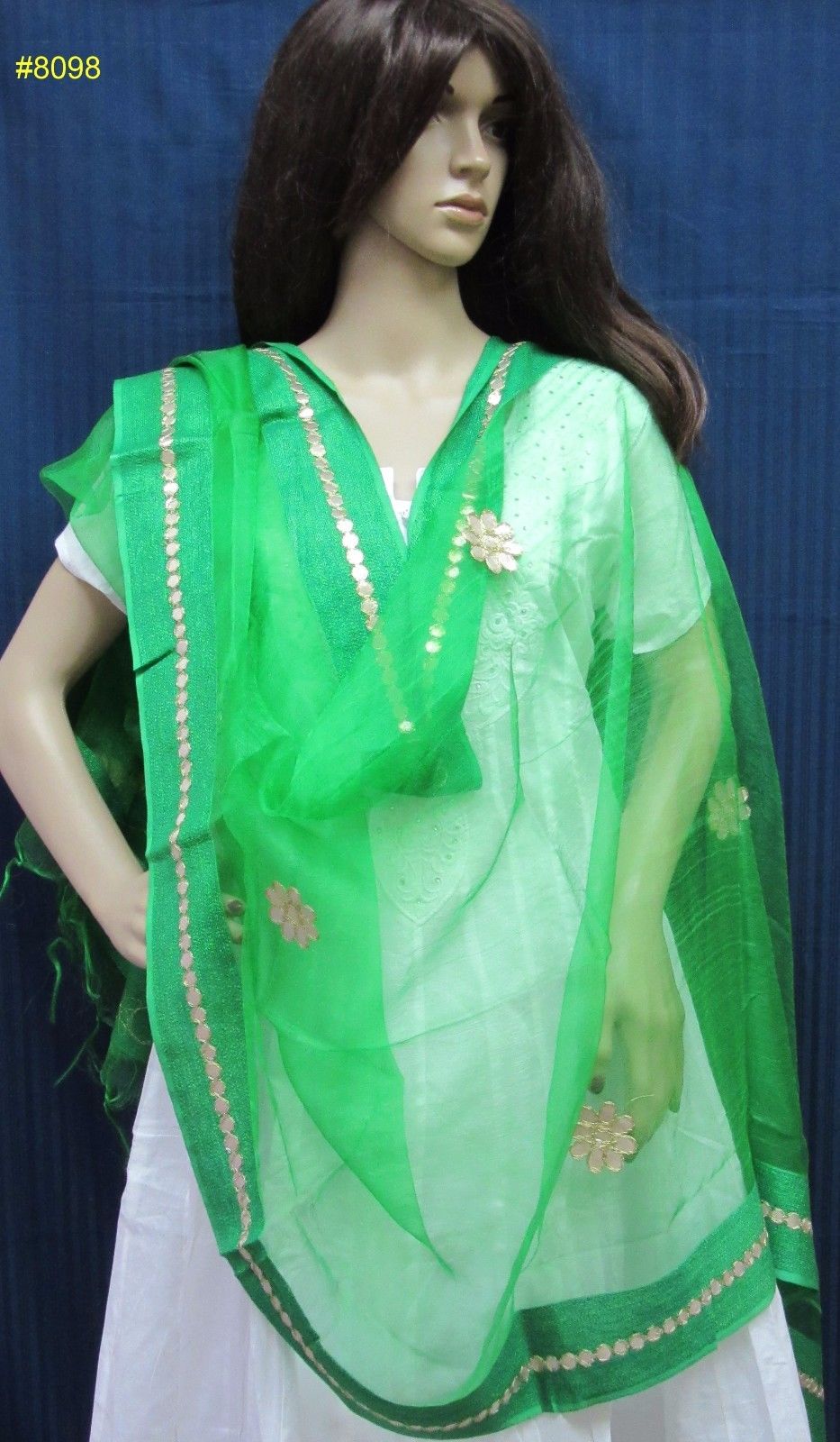 Traditional Solid Organza Dupatta Chunni Stole 28521 Buy Online USA